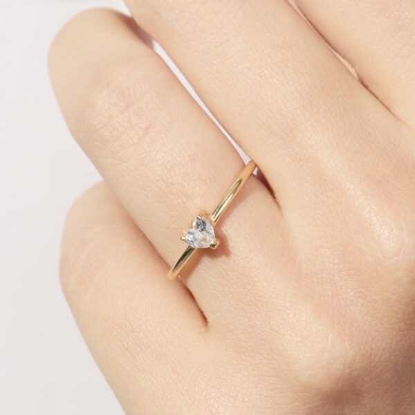 Anillo de Promesa Anna Corazon con Cristal