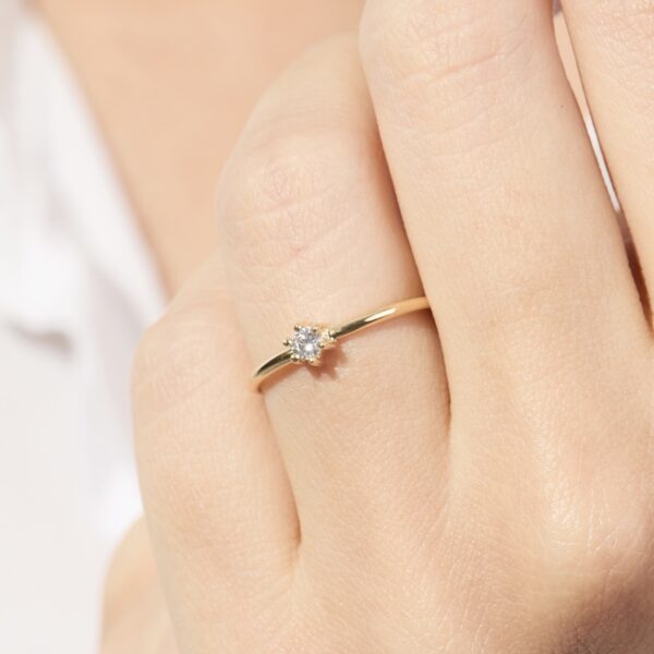 Anillo de Promesa Six con Cristal