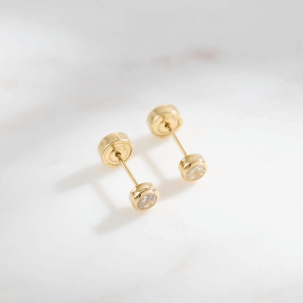 Aretes de Bebé modelo Catalina con Cristal