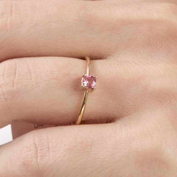 Anillo Anna Turmalina Rosada Natural