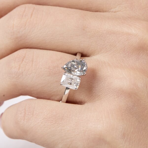 Anillo Toi Et Moi con Moissanitas