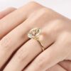 Anillo con cuarzo verde