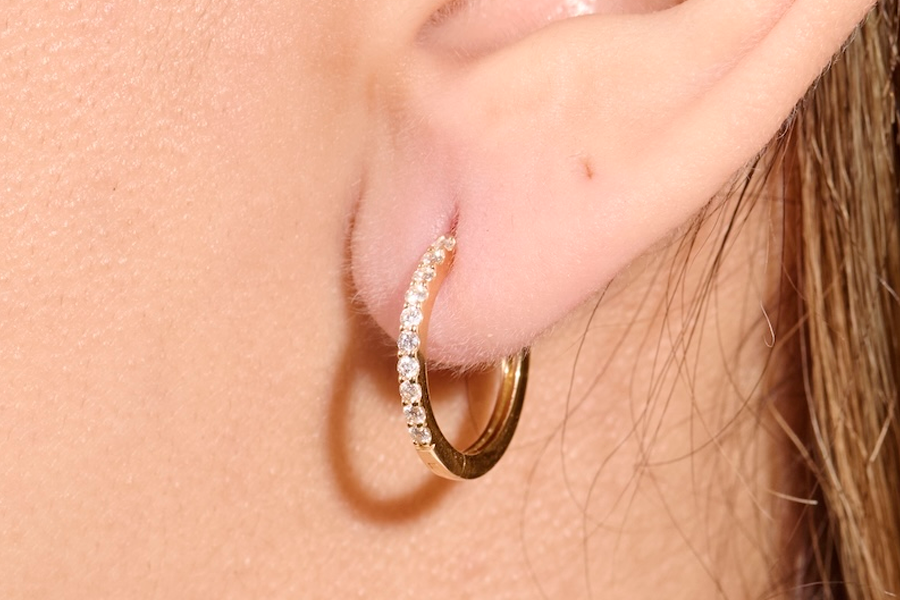 Aretes tipo argolla de oro