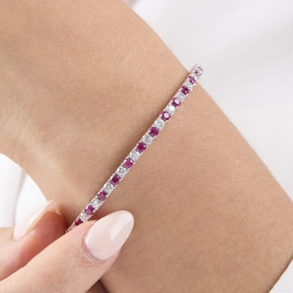 pulsera tenis de plata