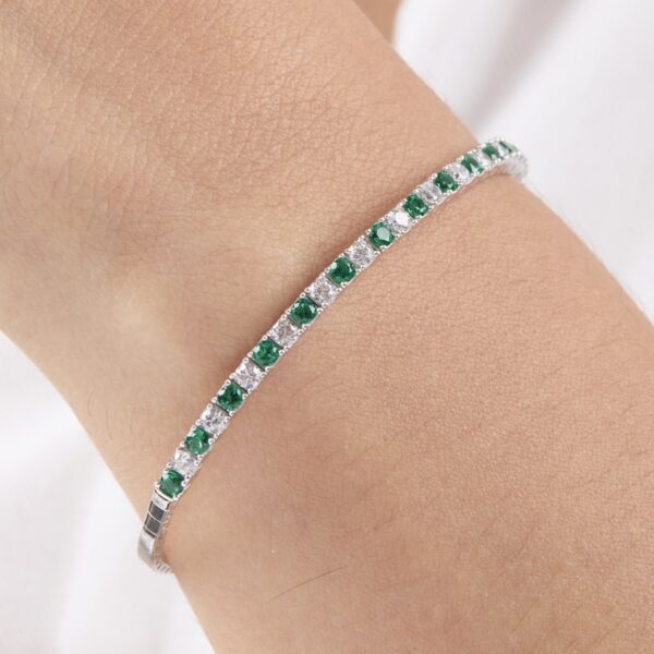 pulsera tenis de plata