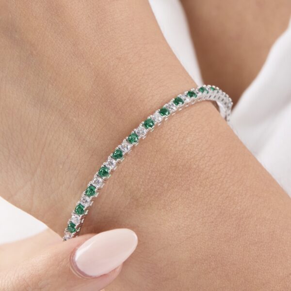 pulsera tenis de plata