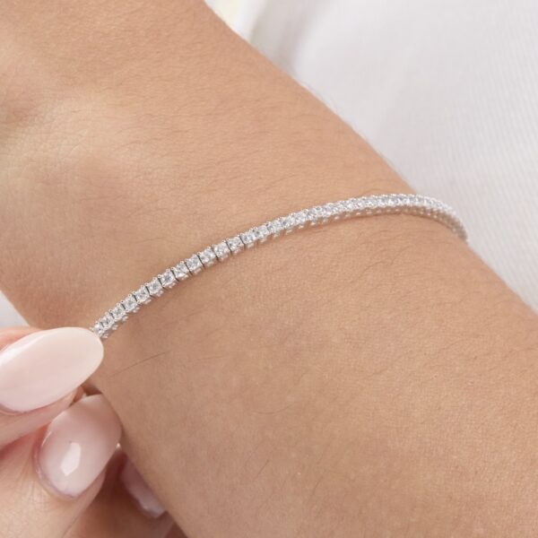 pulsera tenis de plata